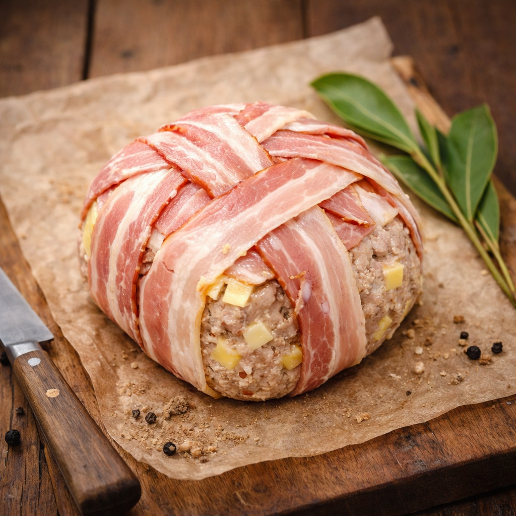 Pavé francomtois – Veau, comté et lard fumé